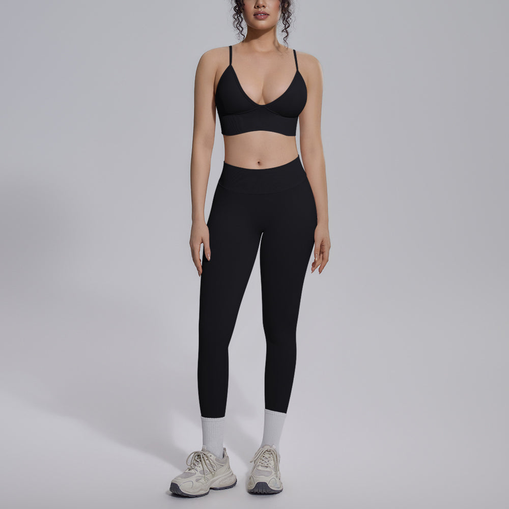Seamless cross-border yoga set: tummy control, slimming, quick-dry activewear for fitness, outdoor leisure, running, and sports - multi-piece set