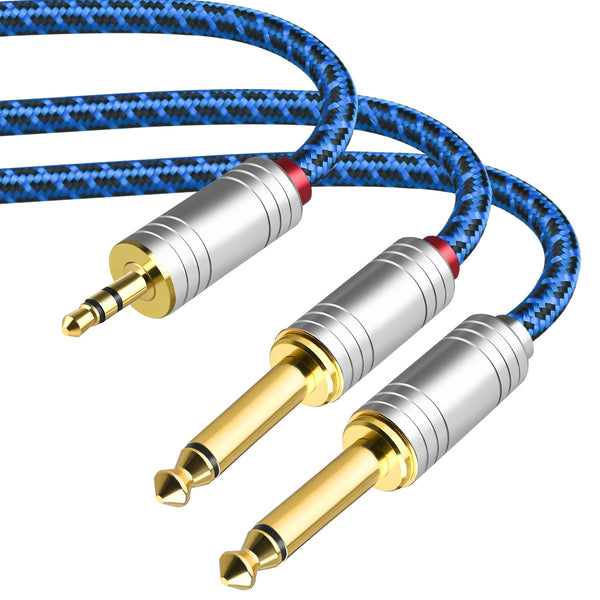 Lei Jun-808 sophomore core 3.5 rpm double 6.35 electric guitar mobile phone speaker power amplifier audio cable 3.5 rpm double 6.5