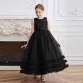 Girls' formal dress - high-end runway mesh skirt, vest dress, elegant hostess style, customized for children's piano recitals, european and american style