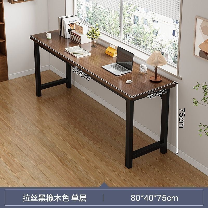 Double long desk student for home bedroom study writing desk rental house wall-mounted rectangular office computer desk