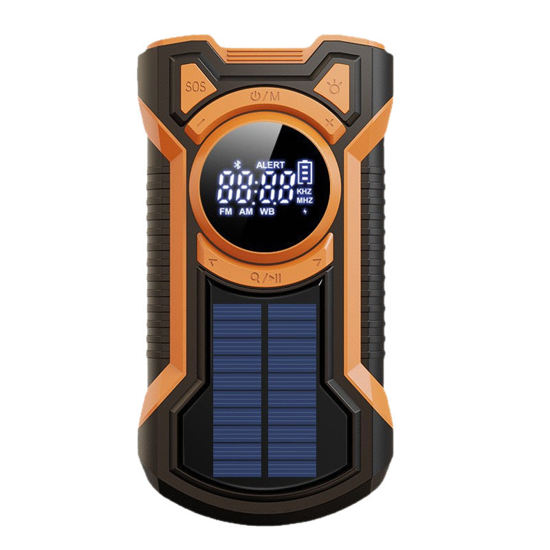 Disaster prevention emergency hand generator multi-function radio flashlight solar power bank (not for domestic use)