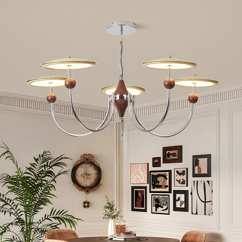 French medieval living room chandelier cream wind hall main light advanced sense net red star track lighting whole house package smart