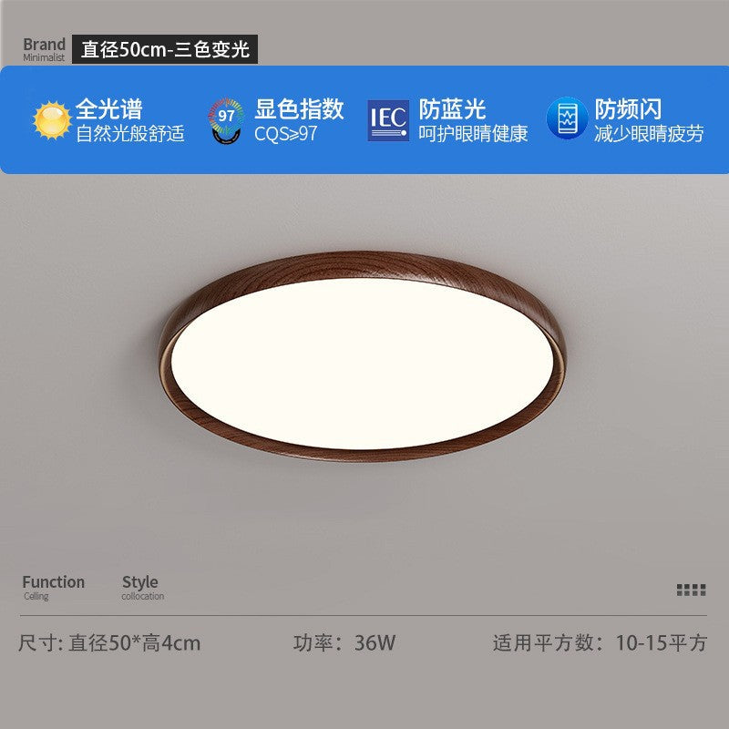 Wabi Sansi wind fruit lamp log wind bedroom ceiling lamp retro Japanese study eye protection children's room full spectrum lamp