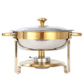 5qt stainless steel gold round furnace insulation buffet furnace suitchafingdishbuffetsetcross-border