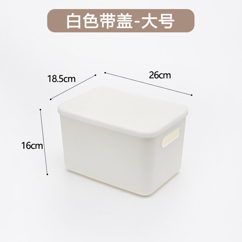 Plastic storage box Clothes household kitchen storage box Desktop sundries storage Organizing box with lid Dust-proof storage box