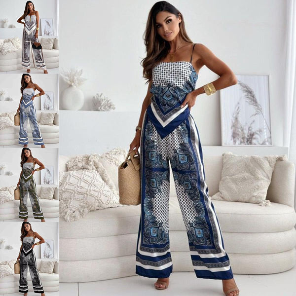 , 's new fashion printing sling chest wrap + positioning flower pants set has been shipped.