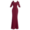 European and american export african women's evening gown elegant long one-shoulder mermaid host dress long skirt