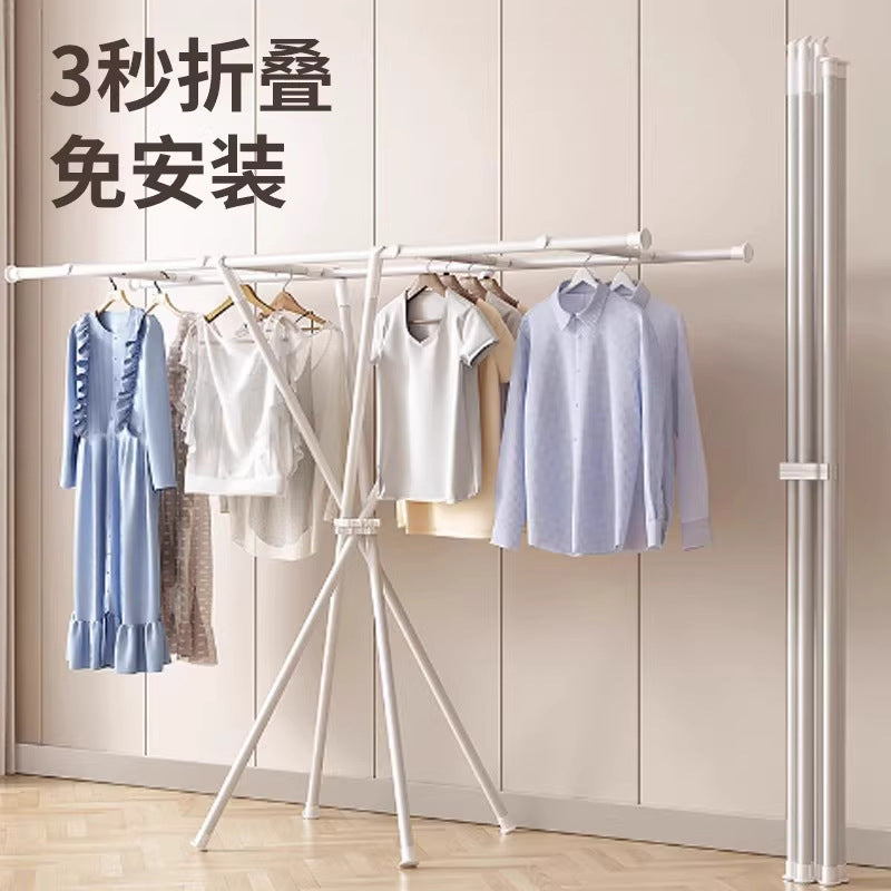 Clothes drying rack indoor for homefloor standing foldable does not take up space bedroom clothes hanger small apartment balcony clothes drying clothes