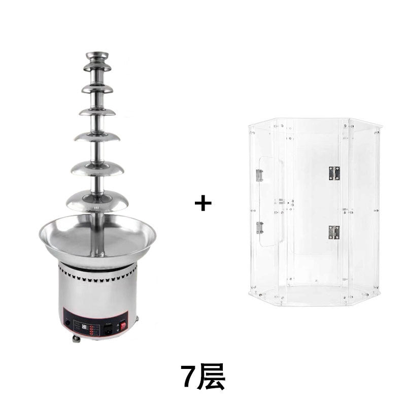 Commercial chocolate fountain/waterfall machine - 4/5/6/7 tier windshield cover - pvc windproof & dustproof plastic isolation shield