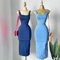 Vestido jeans denim skirt women's long skirt wholesale denim skirts women's skirt wholesale