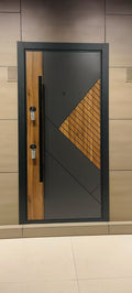Russian door central asia turkish mdf panel door thermal insulation entrance apartment door export engineering steel security door