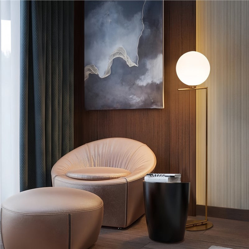 Postmodern floor lamp - bedroom, living room, study - creative & unique gold finish - nordic minimalist style - freestanding