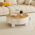 French cream style coffee table light luxury normcore living room slate coffee table modern small apartment storage scandinavian round combination