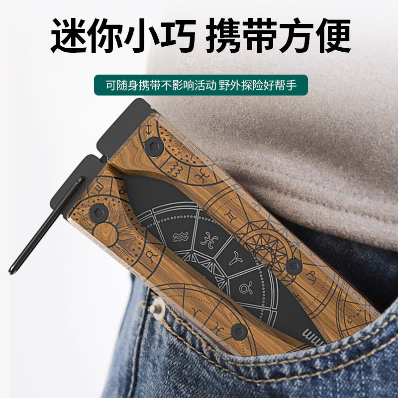 Baolian Totem Butterfly Saw Double-sided Wooden Handle Folding High Toughness Fast Labor-saving Sawing Tools Portable Hand Saw
