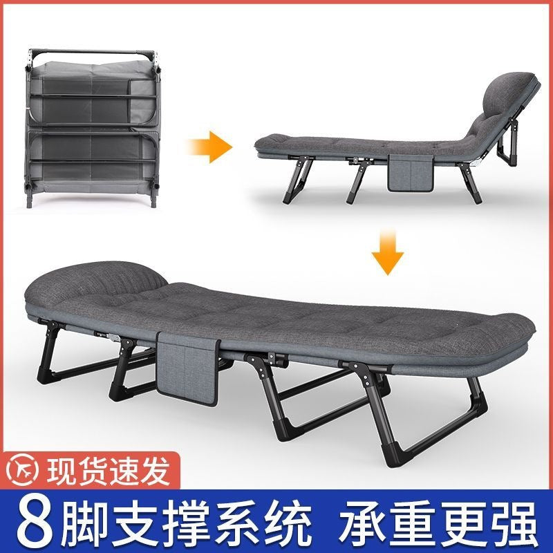 Folding bed office single lunch break handy gadget recliner for home simple bed outdoor portable hospital escort camp bed