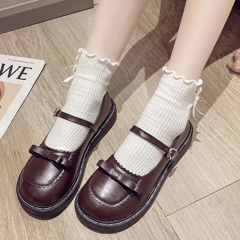 Small leather shoes for women's 2022 spring new Korean version of British style with skirt Japanese jk shoes cute Lolita women's shoes