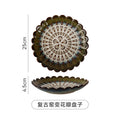 Retro creative kiln irregular ceramic plate stylish high-looking relief hotel restaurant dessert plate western food plate