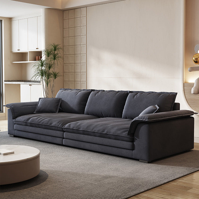 Italian modern normcore living room straight row sailboat fabric latex sofa ins style cream style foshan furniture wholesale