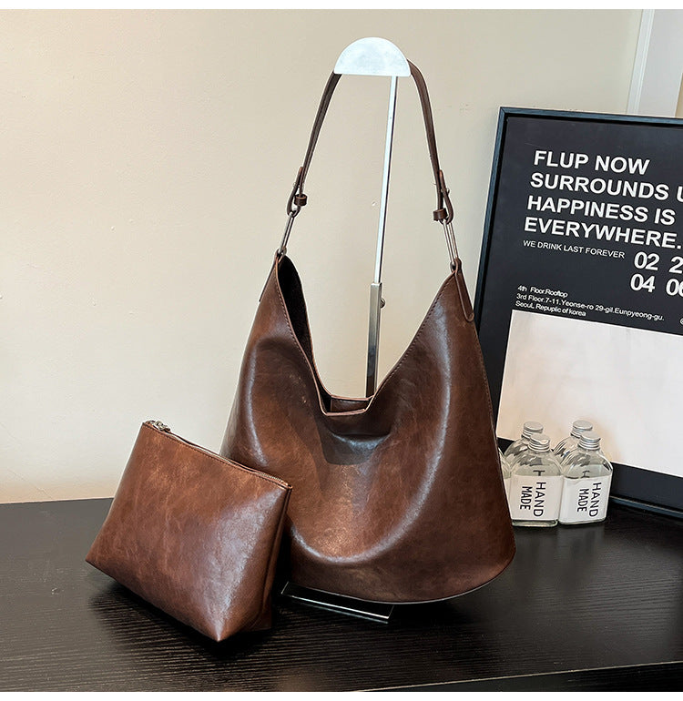 New arrival large-capacity mother-in-law bag sense of designfall and winterbest sellingcasualfashion shoulder bagaccessible luxury texture tote bag