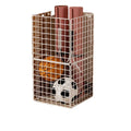 Wrought iron mesh storage basket - portable laundry hamper, organizer, shelf, fruit basket, basketball, yoga mat, and toy storage bin