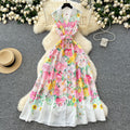 spring new arrival: french chic sleeveless a-line maxi dress with blazer collar, cinched waist, and single-breasted button detail - european & american style print