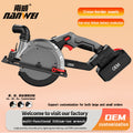 personalized nanwei brushless hand push saw woodworking decoration high power hand push saw portable 6inch lithium electric circular saw