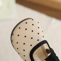 Girls' polka dot sandals - new spring/summer collection - kids' shoes - stylish bowknot mesh upper solid color sandals for little girls