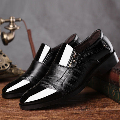 Multiple styles of leather shoes for men: casual, plus size, business formal, pointed toe lace-up wedding shoes - dropshipping available