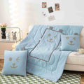 Dual-purpose pillow and quilt, two-in-one cartoon embroidered office pillow, car all year round model, for home single air-conditioning quilt