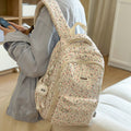 2025 new spring outing: stylish & chic solid color/floral casual student backpack - fresh & feminine everyday bag