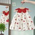 Girls' sleeveless summer dress - baby & toddler petal collar mushroom bud princess dress - stylish & chic
