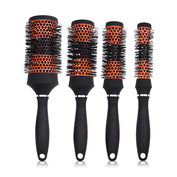 Cross-border wholesale, arc comb, ceramic aluminum tube comb, high temperature resistant styling comb, curling comb, large hair comb.