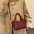 Elegant fashion western-style women's bag, lychee pattern, popularcasual women's bag, shoulder crossbody, textured korean style vegetable basket bag