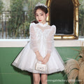 New girls' export dresses: long-sleeved mesh autumn/winter princess dresses for children - wholesale for hosts and piano performances