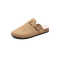 Influencer-approved fuzzy birkenstock-style slippers: women's new autumn/winter collection - non-slip, warm, fleece-lined, slip-on cotton slippers for men and women