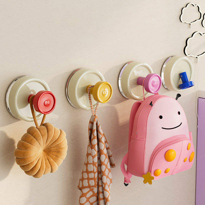 Dopamine suction cup punch-free door rear hanging hook wall-mounted bathroom strong load-bearing sticky hook vacuum traceless bathroom hanging