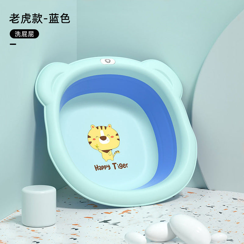 Baby foldable washbasin can be hung footbath newborn kids wash butt special baby for home small basin