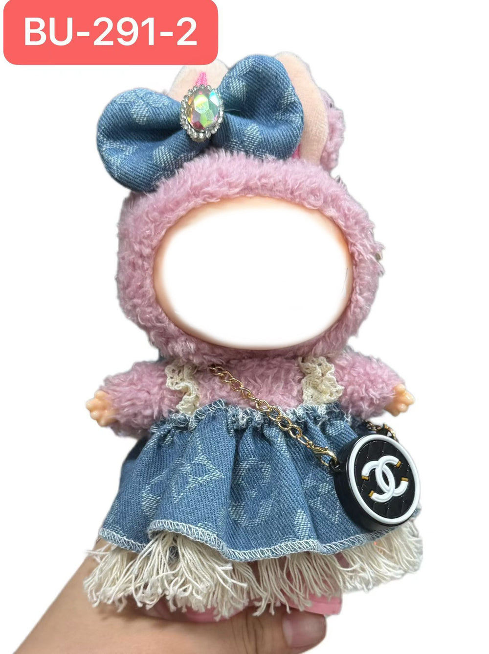 Labubu doll clothes labubu 17cm doll cute dress up one, two, three instead of suitstuffed toys