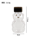 hot seller: bear-shaped clear pp plastic bottles with lids - perfect for juice, drinks, sauces, and honey. airtight sealing