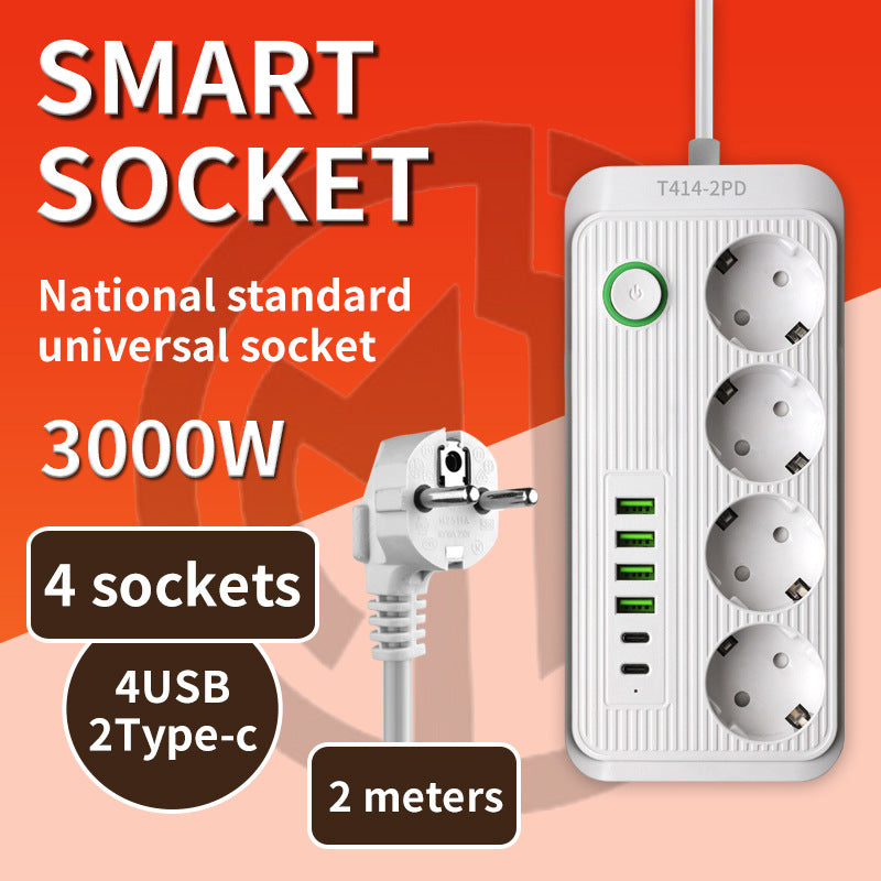 European standard power strip, russian/european power strip, german/korean 16a two-pin european standard home socket, austrian standard