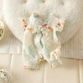 Baby clothes summer fashion chinese style khaki thin one-piece clothes newborn baby one-piece short-sleeved