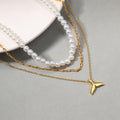 Wholesale autumn/winter sweater necklaces: european and american cross-border jewelry, women's light luxury layered necklaces, versatile high-end pearl necklaces
