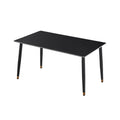 Golden legs-matte pure black straight edge