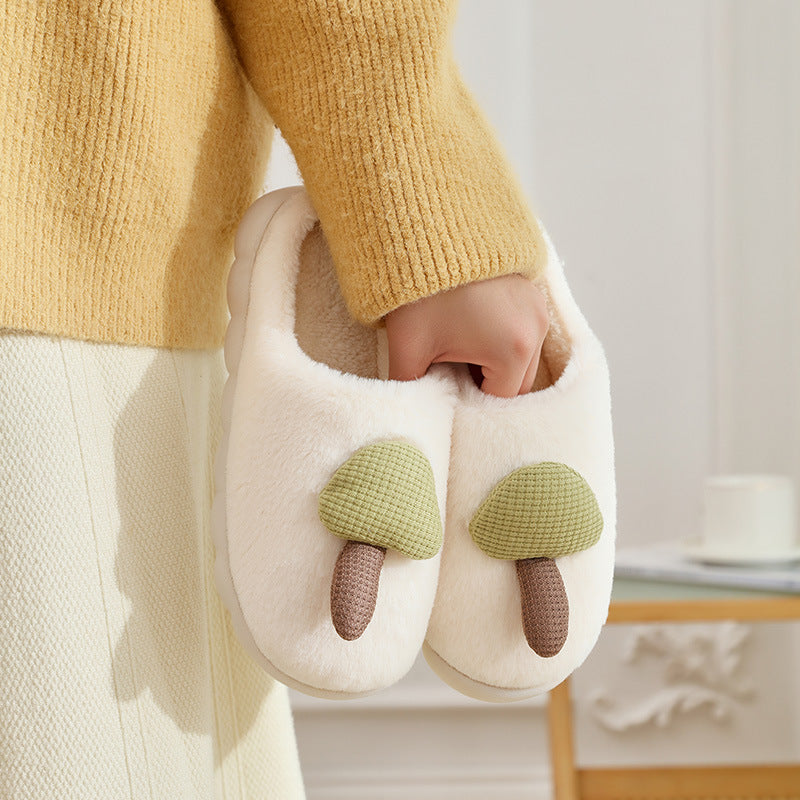 Cotton slippers home fashionheattechnew arrival indoor plaidstuffed cotton slippers winterfor homewinter mushroom slippers