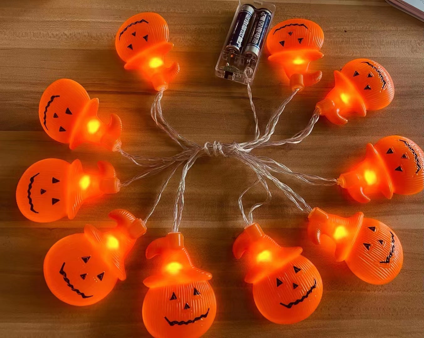 New Halloween light string skull ghost horror decorative lights ghost festival atmosphere small lights battery box pumpkin lights