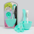 Wholesale plastic bowl set - 6-piece skincare kit: includes mask bowl, spa mixing spatula, mask brush, measuring spoon, and more for diy beauty treatments