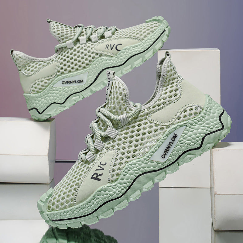 Men's mesh sneakers - 2026 new summer collection: breathable, lightweight, perforated mesh, casual, versatile, trendy athletic shoes
