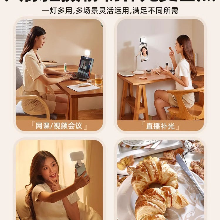 Thetree mini portable selfie filling light photography rgb mobile phone live shooting lighting light food led