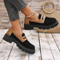 export women's loafers - new spring/autumn  collection: european & american style round toe low heel slip-on leather shoes