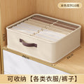 Double-row storage box for clothes, garments, and pants - wardrobe organizer with compartments, rectangular drawer, and layered design